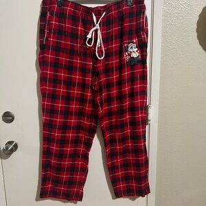 Disney Red and Black Plaid Men's Pants